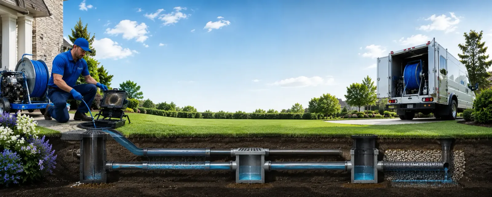 Outdoor drain cleaning information for Belgrade Lakes, ME